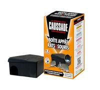 CAUSSADE Carbavclen Bait Box - Caja de cebo para ratas y ratones con cierre de llave, color negro, 17,5 cm de largo x 11 cm de ancho x 26 cm de alto