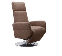 CAVADORE Cobra - Sillón reclinable para TV, función Relax, Regulable sin Niveles, ergonómico, soporta hasta 130 kg, 71 x 110 x 82, imitación de Piel, Color marrón