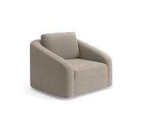 CAVADORE Jawa - Sillón tapizado para salón (116 x 88 x 104 cm, Microfibra), Color Beige