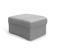 CAVADORE Jawa - Taburete tapizado (84 x 43 x 70 cm, Tejido Plano, Ideal como reposapiés o Asiento), Color Gris