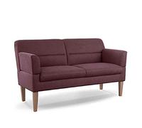 CAVADORE Kira - Sofá de Cocina de 2,5 plazas para Cocina, Comedor o salón, Incluye Brazo Ajustable, fácil eliminación de Manchas Gracias a Soft Clean, 168 x 94 x 81 cm, Tejido Plano: Color Rojo Vino