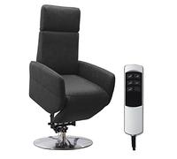 CAVADORE Sillón de TV Cobra con 2 Motores eléctricos y Ayuda para levantarse/Sillón eléctrico con Mando a Distancia/función de Relax/hasta 130 kg/L: 71 x 112 x 82 / imitación de Piel Antracita