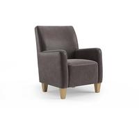 CAVADORE Sillón Vida/Sillón tapizado de diseño Moderno / 74 x 93 x 81 / Microfibra, Color Gris