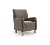 CAVADORE Sillón Vida/Sillón tapizado de diseño Moderno / 74 x 93 x 81 / Microfibra, Color Gris