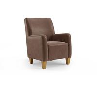 CAVADORE Vida Sillón, Sillas Sessel, Madera de Roble poliéster, Turrón de Microfibra