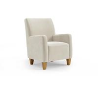 CAVADORE Vida - Sillón tapizado (74 x 93 x 81 cm, Microfibra), Color Blanco