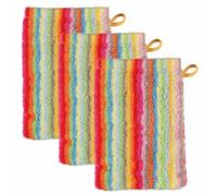 Cawö Guante De Baño, Paquete De 3 - C Life Style Multicolor, Toallita, Rayada...
