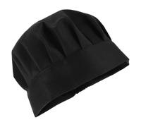 CAXUSD 2 Piezas Gorro de Chef de Algodón Gorro de Cocinero Negro Cómodo y Transpirable para Hombres y Mujeres, Cocina y Hoteles, Talla Ajustable