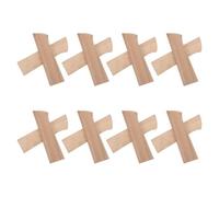 CAXUSD 8 Piezas Mango de Cuchillo de Repuesto de Madera Nogal Redondo | Acabado Beige Veta Natural, Fijación Incluida, para Nakiri de Cocina, Chefs y Carniceros