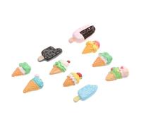 CAXUSD Decoraciones Creativas Forma de Helado Varios estilos 10 Piezas Hechas de Plástico para Bricolaje y Decoración de Cocina Ideales Hogar y Casilleros Varios estilos