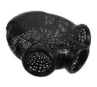 CAXUSD Trampa de Pesca Reusable para Peces y Cangrejos de Plástico Negro Diseño Transpirable Adecuado para Pesca en Río y Mar