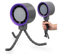 CAXUSD Ventilador portátil con clip para cochecito, ventilador móvil recargable, cabezal de 360 grados, diseño portátil, silencioso, para bebé, escritorio y paseos tranquilos
