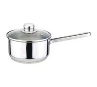 Cazo Magefesa DUX 16cm de acero inoxidable con tapa de cristal