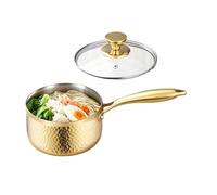 Cazo Para Salsas - Sartén De Acero Inoxidable Con Mango De 16 Centímetros | Olla Pequeña Para Cocinar, Tapa Incluida,para Hogar Cocina Restaurante Al Aire Libre Jardín Camping Picnic