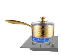 Cazo para Salsas | Sartén De Cocina En Acero Inoxidable Con Mango 16 Cm,Cazo Pequeño Con Tapa Incluida | Uso En Picnic Camping Jardín Al Aire Libre Restaurante Cocina Hogar