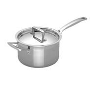 Le Creuset 3Ply - Cazo multicapas con Tapa, 14 centímetros, Color Plateado
