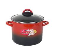 Cazo 'SR' Ø18cm acero esmaltado rojo Magefesa