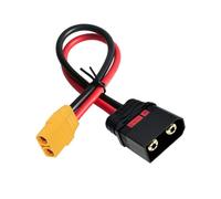 CAZSTYK XT90 a QS8 - Adaptadores de corriente convertidores de cable de PVC y textura de cobre, ideal para generadores solares, conexión estable, cable de carga de batería