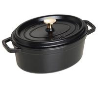 Cazuela/cocotte ovalada de hierro fundido STAUB, 2,35 L de diámetro, 3,2 L, negra, 23 cm