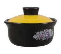 Cazuela de Barro para Cocina 1,3l, Base Plana y Doble Asa | Arcilla Lisa, Superficie Antiadherente, Resistente a Altas Temperaturas, para Hogar y Fogones de Cocina