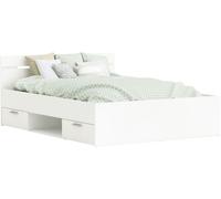 CBA Meubles MICHIGAN, Sommier abatible/deslizante, tamaño Queen, rectangular, blanco, 160 cm, 2 metros