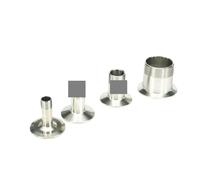 CBQZCHWDKT 1pc 3/8 "BSPT rosca macho x 1,5" Tri abrazadera 304 accesorio de tubería de virola de acero inoxidable
