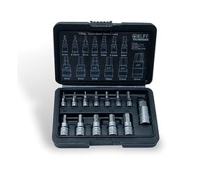CCLIFE 13pcs Juego de Llaves Hexagonales Métricas 2mm-14mm, S2 Acero de Aleación, para Llave Dinamométrica y Taladro