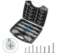 CCLIFE 425tlg: Juego de tornillos, tornillos para madera con cabeza avellanada DIN 965, acero galvanizado, con cabeza plana, tamaños M4, M5, M6, M8