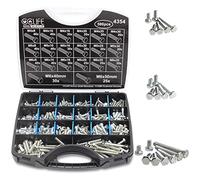 CCLIFE 580 piezas Juego de Tornillos Hexagonales Pernos Hexagonales Externo DIN 933 Galvanizados Tornillos, M4 M5 M6, 8-50mm