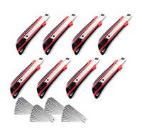 CCLIFE 8piezas Juego de cuter con 40piezas Recambio Cuchillas Cutter, 18mm