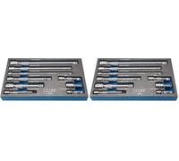 CCLIFE 9 piezas Juego de Alargador Carraca 1/2' Extensiones Basculantes 1/4' 3/8' CR-V Extensiones Carraca (Paquete de 2)