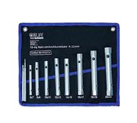 CCLIFE Juego de llaves tubulares 10 Piezas,Llave de Tubo Huecas con Varilla Giratoria para Grifo, Las Bujías 6 x 7-20 x 22 mm