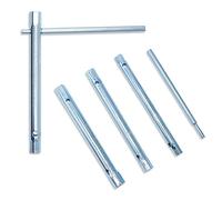 CCLIFE Juego de llaves tubulares 4 Piezas,Llave de Tubo Huecas con Varilla Giratoria para Grifo, Las Bujías 6 x 7-20 x 22 mm