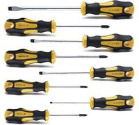 CCLIFE Juego Destornilladores Magnéticos,Screwdriver Set con Phillip, Plana, Pozidriv Mangos Ergonómicos-Material de Cromo Vanadio 8 Piezas: SL+PH+PZ