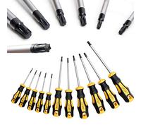 CCLIFE Juego Destornilladores Torx profesionales T6-T40, 11piezas Sin Agujero