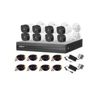 CCTV Set: 8 x 1080 HDCVI Bullet Camera + XVR + 1 TB Memory - DAHUA
