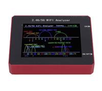 CCYLEZ Analizador WiFi 2.4G 5G, Pantalla a Color TFT de 2,4 Pulgadas, Carcasa de Aleación de Aluminio, Probador de Escáner de Uso de Señal WiFi para Optimización de Red