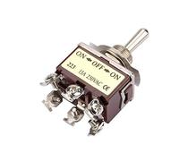 CCYLEZ Interruptor de Palanca Momentáneo de 3 Posiciones, Diseño Duradero de 6 Pines, Función ON-OFF-ON para Uso Automotriz e Industrial, Tamaño de 12 Mm