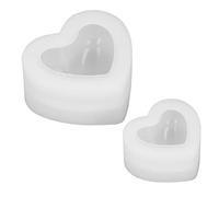CCYLEZ Molde de Silicona Corazón 3D Cristal Epoxi y Molds de Aromaterapia