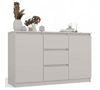 CDF Cómoda Baja con 2 Puertas y 3 Cajones Mueble Buffet Bajo para Salón y Dormitorio Mueble Multiusos Moderno 120 x 40 x 75 cm - Cachemira