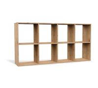 CDF Librería Estantería Gabinete 8 compartimentos Divisor de sala Estantería de juguete Estantería de oficina moderna Archivo Almacenamiento Aparador Habitación para niños Sala de estar Lowboard 147 x