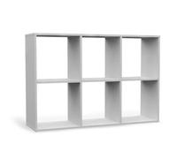 CDF Malax 2 x 3 Estantería Libros, Color: Blanco, Armario, Base para Salón, Oficina y Estudio, Estante para Libros y Juguetes, Ideal para Habitación Infantil, Adolescente, Habitación de Adolescentes
