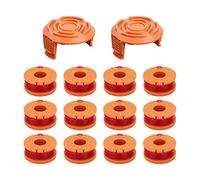 CDIYTOOL 14 bobinas de repuesto WA0010 WA0004 para cortacésped Worx, 1,65 mm de diámetro, 3 m, para Worx WG163E/WG157E/WG169E/WG151/WG155/WG160/WG175 (12 carretes + 2)