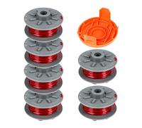 CDIYTOOL 5364 - Carrete de repuesto para recortadora Gardena Turbo SmallCut Item 2401, carrete de recortadora de césped de 1,6 mm para Gardena 5364, con cubierta 5328-20 (6 carretes + 1 cubierta)