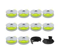 CDIYTOOL Bobinas de repuesto para Worx WA0014 WG168 WG184 WG190 WG191 Reel Repuestos de línea de repuesto de alimentación automática de 20 pies 0.06 pulgadas con tapas WA0037 (10 carretes, 2 tapas)