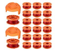 CDIYTOOL Repuesto de cuerda para cortacésped, línea de carrete de cuerda para cortacésped, 10 pies, 0.065 pulgadas, recambios para Worx WA0010 (20 carrete, 2 tapas)