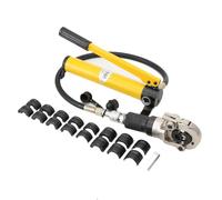 CDZHLTG Alicates Prensadores de Tuberías, Alicate Hidráulica con 9 Matrices Extraíbles, Herramientas de Crimpado de Tubos, 360° Giratorio, Crimpadora Hidráulica Multicapa V/TH de 12-28 mm / 16-32 mm