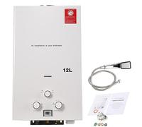 CDZHLTG Calentador de Agua Sin Tanque 12L 24 KW Calentador de Agua a Gas Propano Instantáneo con Alcachofa de Ducha para Uso Doméstico en Vehículos Recreativos al Aire Libre