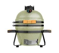 Cecotec Barbacoa de carbón DragonFire 3200 Kamado cerámica Ø 32 cm, termómetro y ruedas