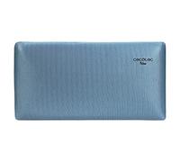 Cecotec Almohada Flow Luxury 90 cm 100% viscoelástica, núcleo carbono activo, funda azul metalizada